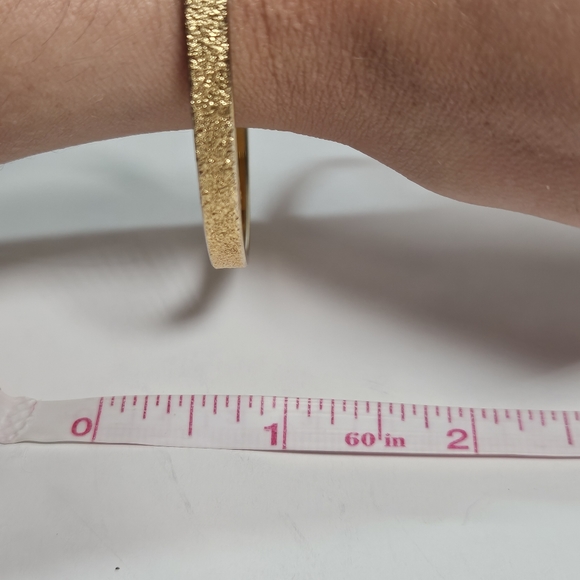 Vintage Monet Brushed Gold Bangle Bracelent - Picture 3 of 5